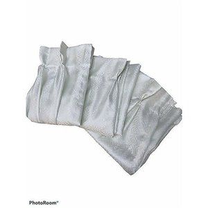 Vintage Unique MCM White Pinch Pleat Design Curtain Panels